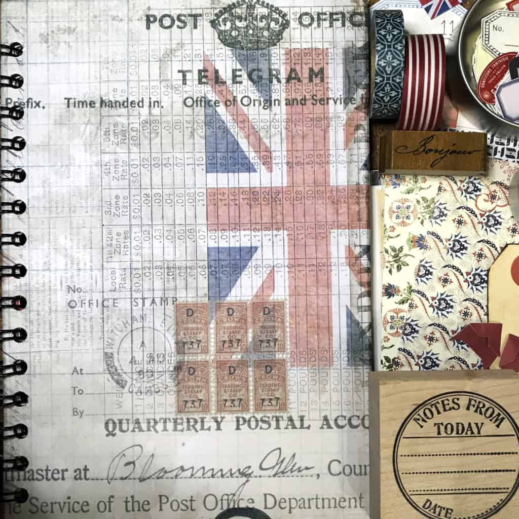 London and Paris themed travel journal and supplies