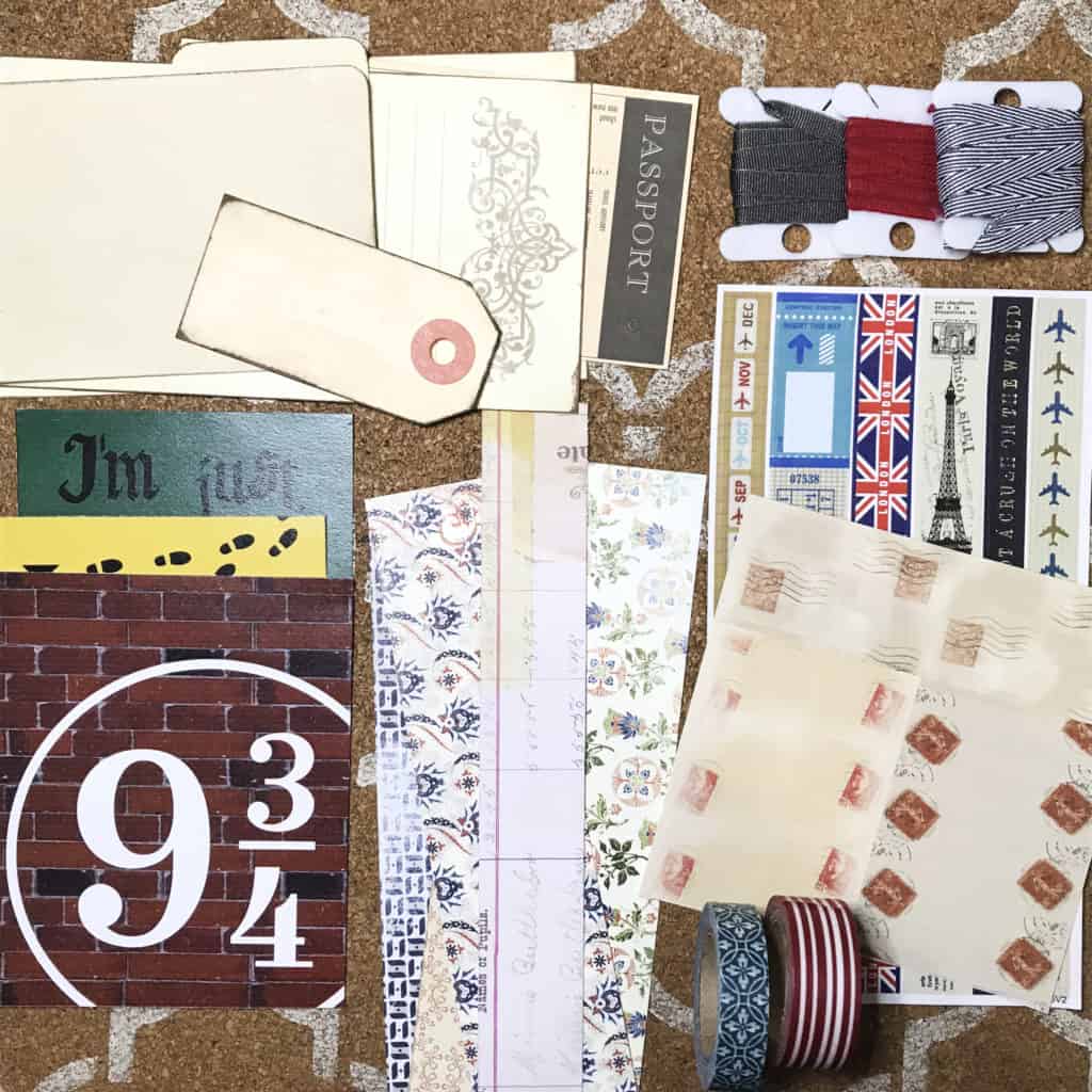 London and Paris themed travel journal supplies